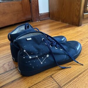 Bangs Embroidered High-Top Sneakers